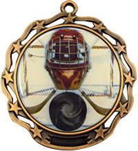 2 3/4 A Stars Bronze Color Dome Custom Medals