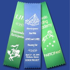 White Foil Custom Ribbons