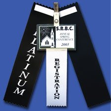 Custom Award Ribbons Double Back Tape